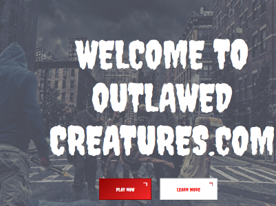OutlawedCreatures.com - A website for a DayZ server hosted by us